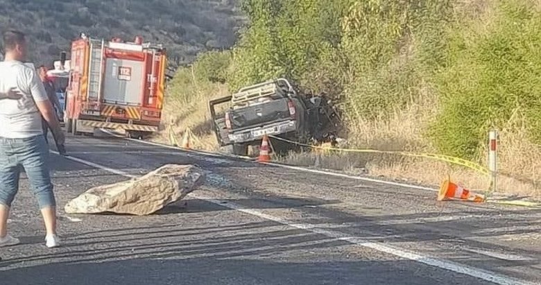 Manisa’da kamyonetin üzerine kaya düştü: 1 ölü, 3 yaralı