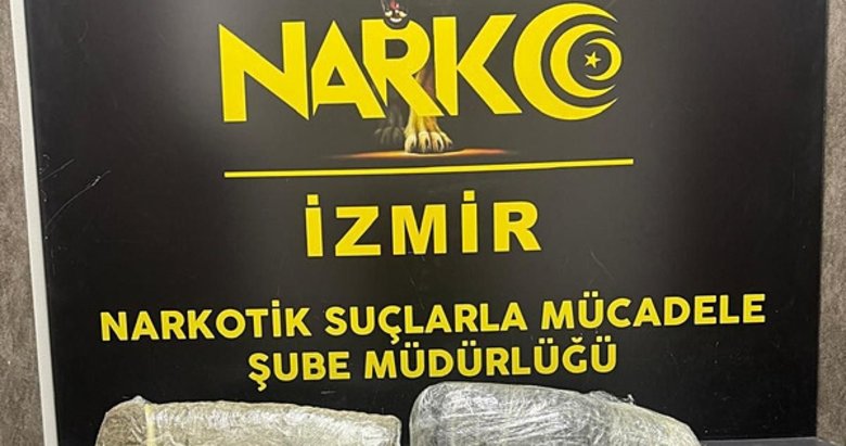 İzmir’de havalimanında 5 kilo 950 gram skunk ele geçirildi