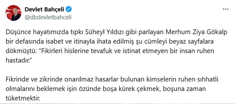 MHP lideri Bahçeli: Türkiye karanlık oyuna gelmeyecek