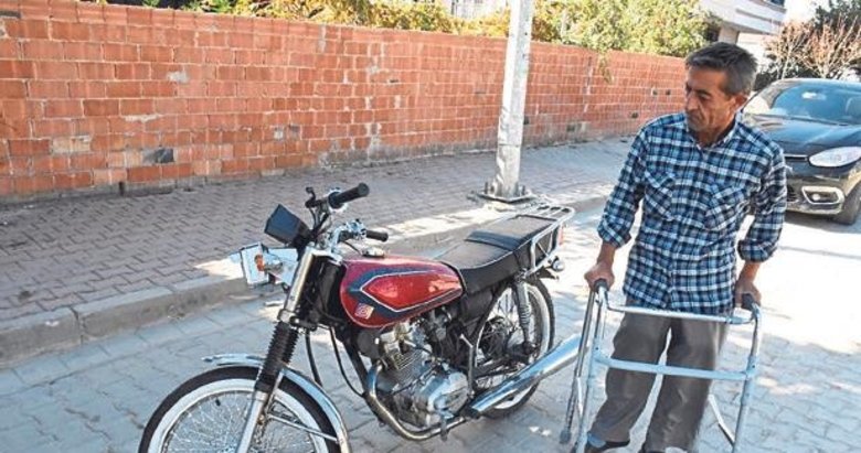 Engelli vatandaşın çalınan motorunu jandarma buldu