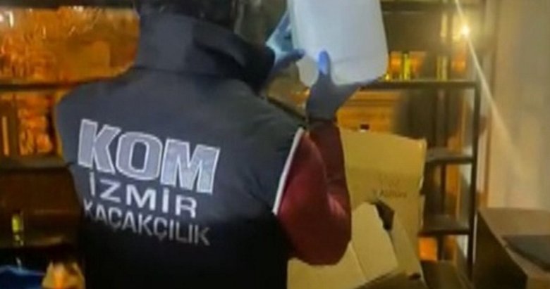 İzmir’de sahte alkol operasyonu! 11 bin 60 litre kaçak etil alkol geçirildi