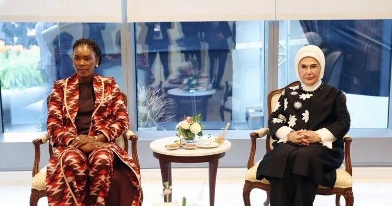 Emine Erdoğan, Gabon Cumhurbaşkanının eşi Nguema ile görüştü