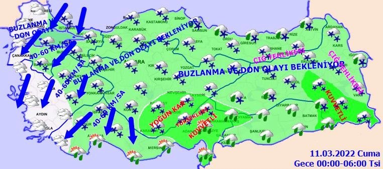 Bütün yurtta kar var! İzmir ve Ege’de hava nasıl olacak? 10 Mart 2022 Perşembe günü hava durumu raporu