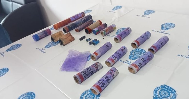 İşte olaylı Göztepe-Altay derbisinde ele geçirilen işaret fişekleri