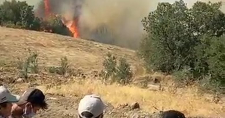 Denizli’de 2 kere kontrol altına alınan yangın tekrar başladı