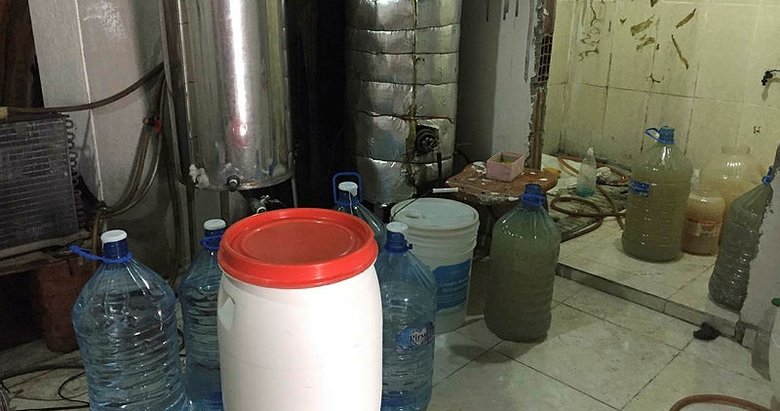 Aydın’da 225 litre sahte içki ele geçirildi