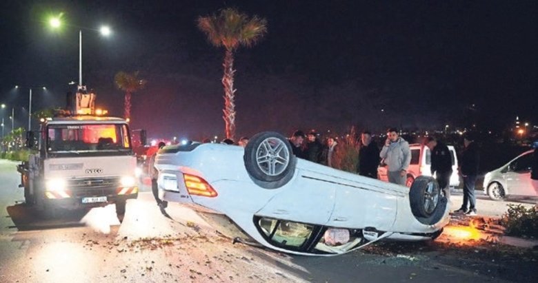 Çevre yolunda tehlikeli yarış kazayla son buldu