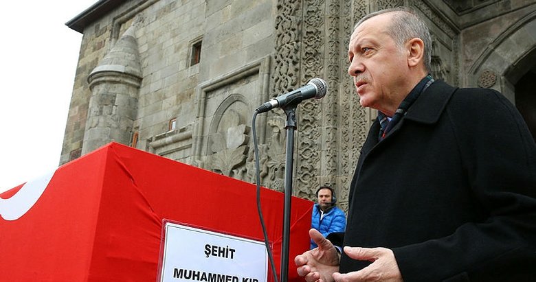 Cumhurbaşkanı Erdoğan’dan Afrin şehidine veda