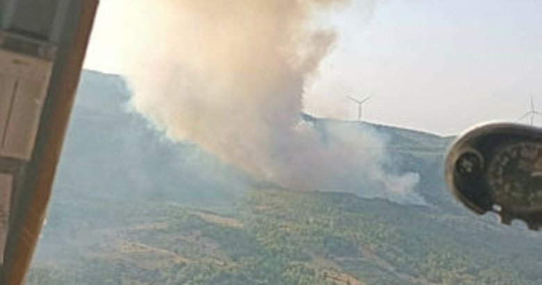 Aydın’daki yangına havadan müdahale