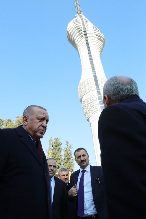 Cumhurbaşkanı Erdoğan Çamlıca Kulesi’ni inceledi