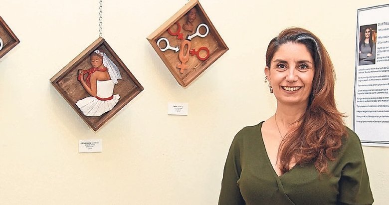 Dijle Talun’dan kadına şiddete tepki sergisi