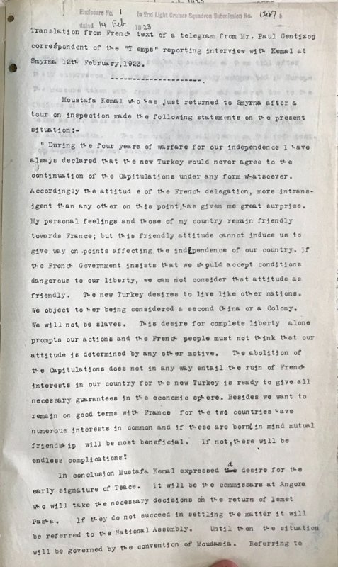 Atatürk’ün hiç yayımlanmayan röportajı İngiliz arşivinde