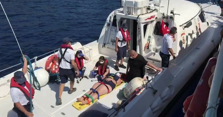 İngiliz turistin imdadına sahil güvenlik yetişti!