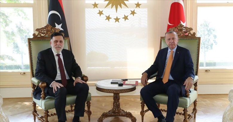 Başkan Erdoğan’ın Libya Başbakanı Fayiz es-Serrac’ı kabulü başladı