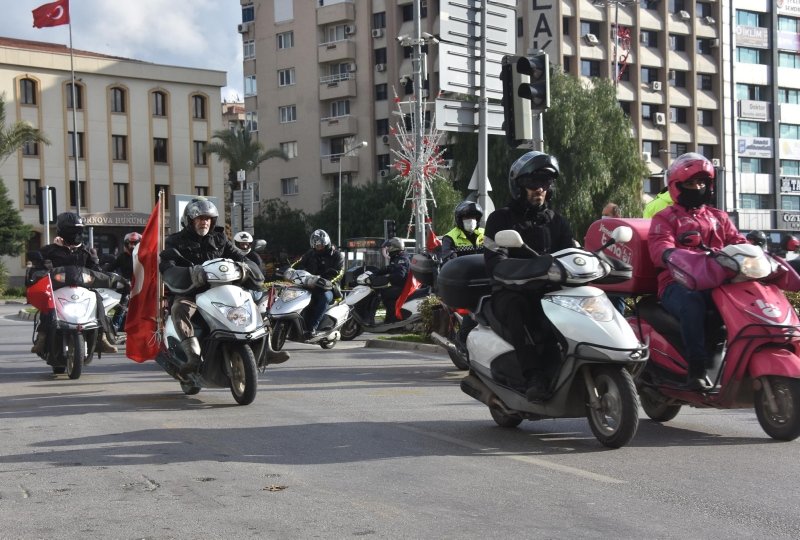 Şehit Fethi Sekin ve Musa Can için motosikletli kortej ile anma
