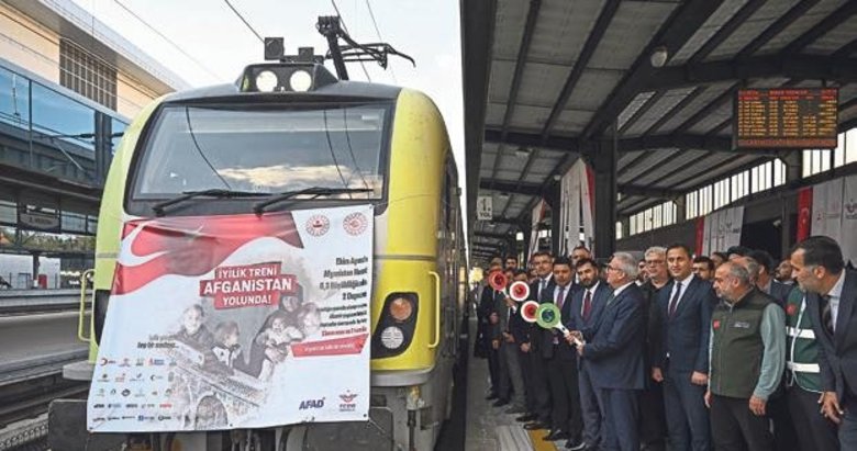‘İyilik Treni’ törenle Afganistan’a uğurlandı