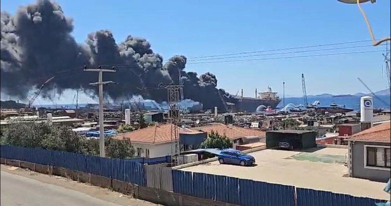 Aliağa’da tanker gemide yangın devam ediyor