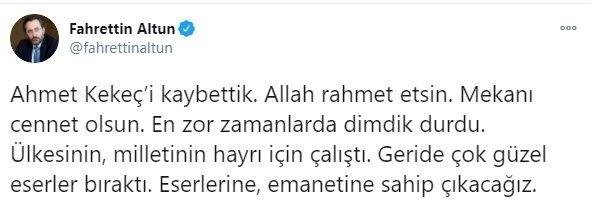 Koronavirüs tedavisi gören gazeteci Ahmet Kekeç hayatını kaybetti...