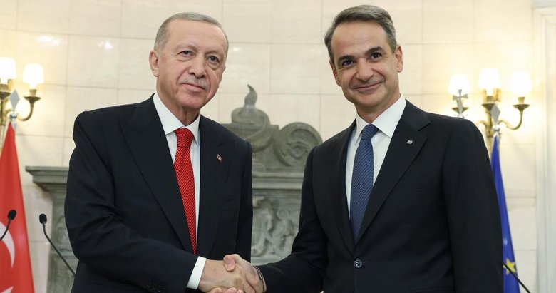 Başkan Erdoğan, Yunanistan Başbakanı Miçotakis görüştü