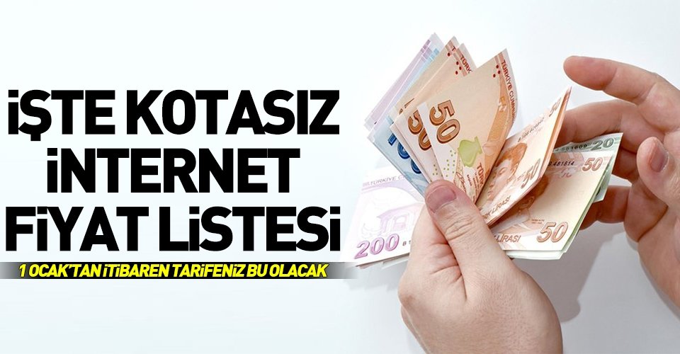 Türk Telekom’un kotasız internet tarifeleri belli oldu! İşte kotasız internet fiyat listesi