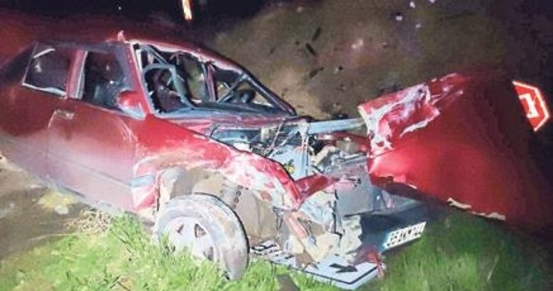 İki otomobilin çarpıştığı kazada 1 ölü 3 yaralı