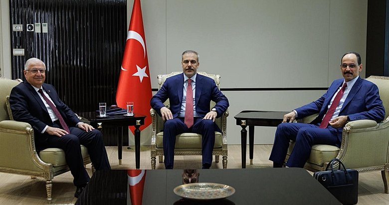 Bakan Fidan, Güler ve MİT Başkanı Kalın ile görüştü