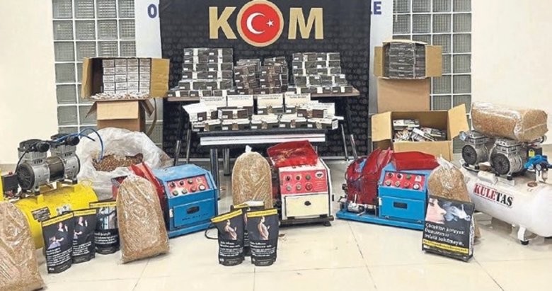 Manisa’daki kaçak tütün baskınında 9 gözaltı