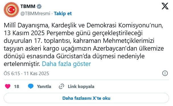 TBMM duyurdu: Millî Dayanışma, Kardeşlik ve Demokrasi Komisyonu’nun toplantısı ertelendi!