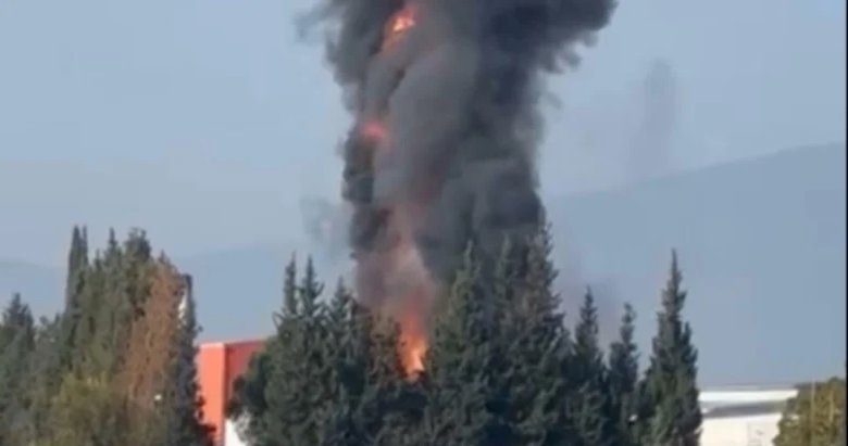 İzmir’de salça fabrikasında yangın! Dumanlar gökyüzünü kapladı