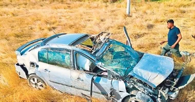 Hurdaya dönen otomobil sürücüsü yaşamını yitirdi