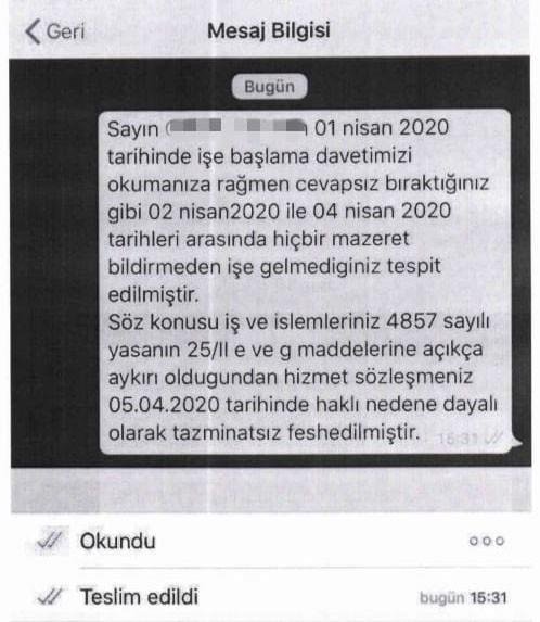 WhatsApp yazışmaları delil niteliğinde sayıldı: İşçiler tazminatsız işten çıkarıldı