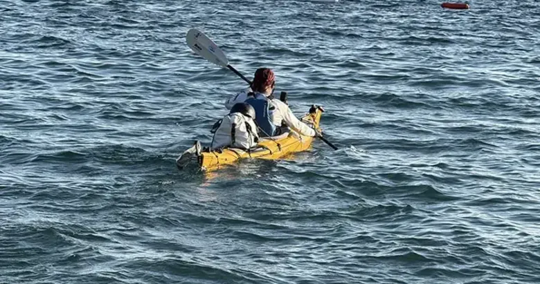 Türkiye’yi kanoyla turluyor: 8 bin 333 kilometrelik rotada Bodrum durağına vardı