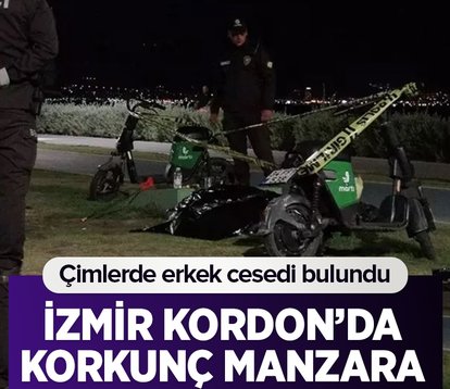İzmir Kordon’da yürüyenler çimlerde ceset buldu