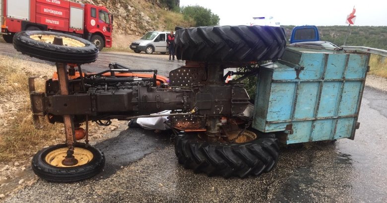 Aydın’da devrilen traktörün sürücüsü öldü, eşi yaralandı