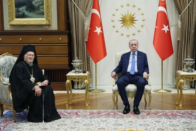 Başkan Erdoğan, Bartholomeos’u kabul etti