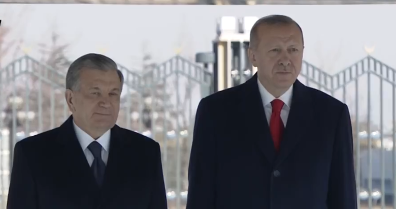 Özbekistan Cumhurbaşkanı Ankara’da! Başkan Erdoğan resmi törenle karşıladı