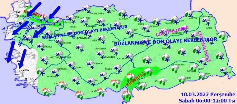 Bütün yurtta kar var! İzmir ve Ege’de hava nasıl olacak? 10 Mart 2022 Perşembe günü hava durumu raporu