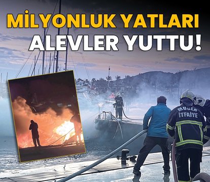 Milyonluk yatları alevler yuttu
