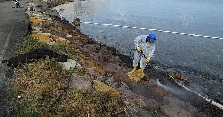 Foça’daki denizin temizlik çalışmalarında sona yaklaşılıyor