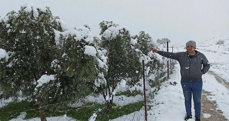 Ödemiş Ovası’na kar yağdı, bakla ve bezelye üreticileri tedirgin