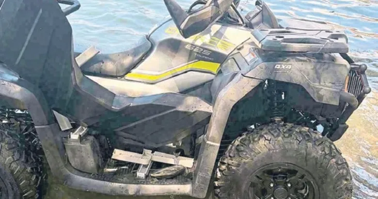 ATV uçuruma yuvarlandı