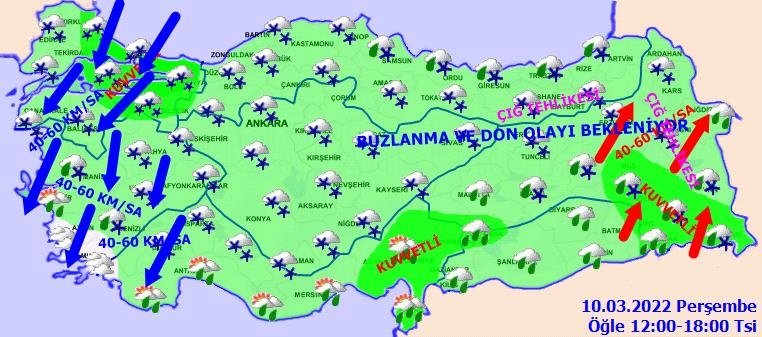 Bütün yurtta kar var! İzmir ve Ege’de hava nasıl olacak? 10 Mart 2022 Perşembe günü hava durumu raporu