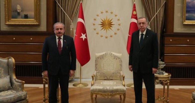 Başkan Erdoğan, TBMM Başkanı Şentop’la görüştü