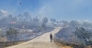 Kazdağları eteklerinde yangın!