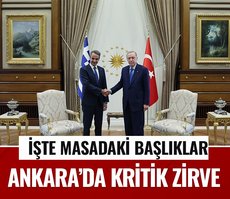 Başkan Erdoğan ve Miçotakis görüşmesi başladı