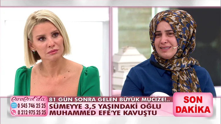 Seksen bir gün sonra bir mucize oldu! Bir anne daha Esra Erol’da evladına kavuştu