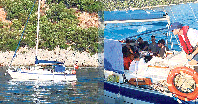Kaçak göçmenler yelkenlide yakalandı