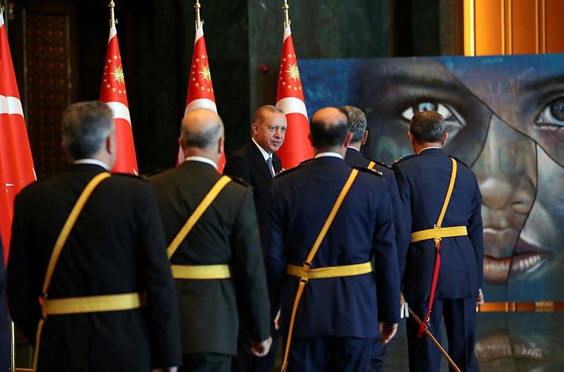 Başkan Erdoğan, Cumhurbaşkanlığı Külliyesi’nde kutlamaları kabul etti