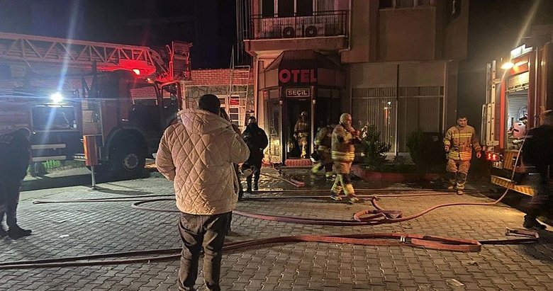 Manisa’da otelde çıkan yangın zarara yol açtı