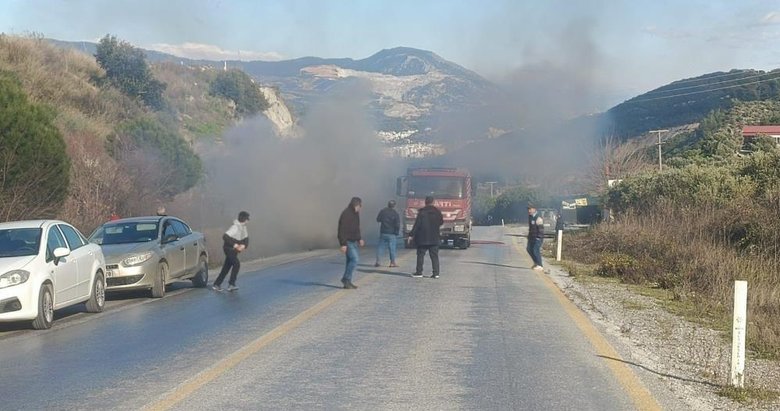 Seyir halindeydi! Bir anda yanmaya başladı